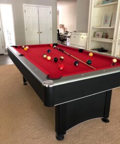 Hathaway Maverick 7-Foot Pool and Table Tennis Multi Game with Red Felt and Blue Table Tennis Surface. Includes Cues, Paddles and Balls 39 81aCdMUIIHL