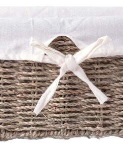 Alternative view of Vintiquewise(TM) Seagrass Shelf Basket Lined with White Lining 1 Pack