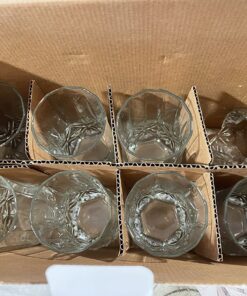 Luminarc Brighton 16-Piece Assorted Glass Tumbler Set Clear Standard Packaging 23 81aEylidZjL