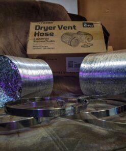 VIVOSUN 2-Pack 6 Inch 8 Feet Non-Insulated Flex Air Aluminum Ducting Dryer Vent Hose for HVAC Ventilation, 4 Clamps Included 6" x 8FT 39 81aGHqWapZL