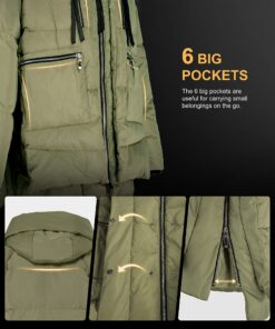 Orolay Women's Thickened Down Jacket Large Green 31 81aH0ELxNZL