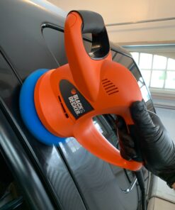 BLACK+DECKER Polisher, 6 inch, 2 Handle Grip, Swappable Wool or Foam Bonnets, 10-foot Chord for Easy Mobility (WP900) Waxer 28 81aHEgKgLjL