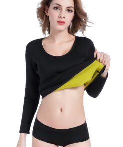 Alternative view of ValentinA Hot Thermo Slimming Long Shirt Workout Sweat Sauna Suit Neoprene Bodysuit Weight Loss Fat Burner for Women S-5XL 3XL = US Size XL