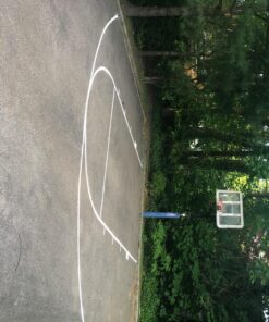 Ronan Sports Complete Easy Court Basketball Stencil Kit | Includes Spray Paint & Spray Box | Made in USA White 46 81aJ cV1mL