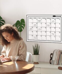 WallPops WPE0447 Large Monthly Dry Erase Calendar Decal, White & Off-White 20 81aJ5xFM9bL