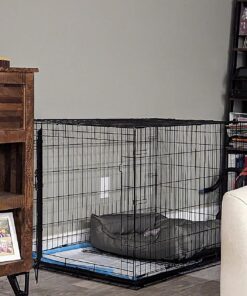 MidWest Homes for Pets Newly Enhanced Single Door iCrate Dog Crate, Includes Leak-Proof Pan, Floor Protecting Feet, Divider Panel & New Patented Features 56 81aKikDXq7L 2