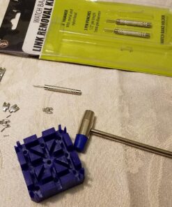 SE JT6218 5-Piece Watch Band Link Remover Kit - Includes Dual Head Hammer, Band Holder, Pin Punches (0.8, 0.9, 1.0mm) for DIY Watch Adjustments and Repairs 39 81aLb6ftheL