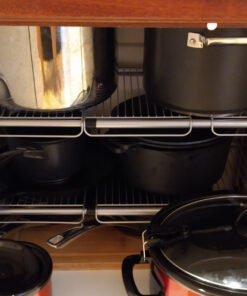 Surpahs 2 Tier Under Sink Expandable Shelf Organizer, Storage Rack (Silver) 36 81aMOVFtrL