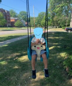 Safe Tree Swing Hanging Kit (Set of 2) - 10ft Long Straps with Two Alloy Carabiners and 2000 Lb Breaking Strength - Easy & Fast Installation for All Types of Swings and Children Black/Yellow 40 81aMc9yacRL 1