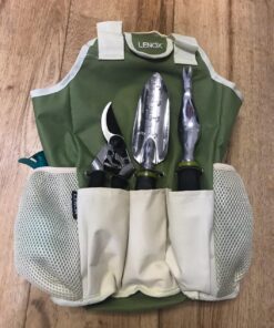 Garden Tool Set | Garden Tools Organizer Tote | Gardening Gloves Included Great Garden Tools for Woman and Men | 9 Piece Garden Accessories Tool Organizer Kit | Gardening Gifts | Gardeners Supply Green 32 81aNCoxg7L