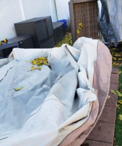 Classic Accessories Veranda Water-Resistant 108 Inch Rectangular/Oval Patio Table & Chair Set Cover, Outdoor Table Cover 108"L x 82"W x 23"H 29 81aNTTu9LRL