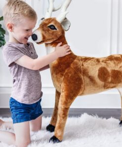 Alternative view of Melissa & Doug Giant Deer - Lifelike Stuffed Animal (over 3 feet long)