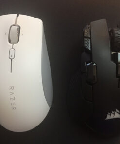 CORSAIR IRONCLAW WIRELESS RGB Rechargeable Gaming Mouse with Slipstream Technology - 18,000 DPI - 3-Zone RGB Multi-Color Backlighting - Black 49 81aNlW34u2L