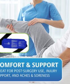 TheraPAQ Reusable Ice Pack - 14x6 Hot/Cold Gel for Shoulder, Knee, Back, Ankle Relief Gel Pack & Flexible Strap 29 81aNtcUcWjL
