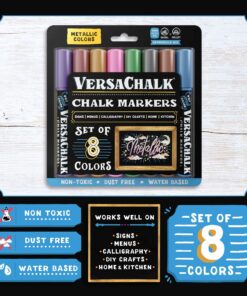 Metallic Chalk Markers For Chalkboard Liquid Chalk Pen 8 Pack 5mm Bold Tip Neon Chalk - Erasable and Washable Bold 5mm Metallic 12 81aOFvY9IDL