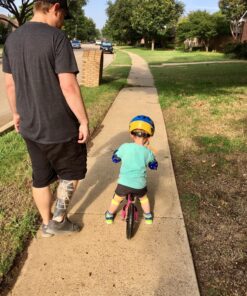 Strider 12” Classic Bike - No Pedal Balance Bicycle for Kids 18 Months to 3 Years - Includes Built-In Footrest, Handlebar Grips & Flat-Free Tires Pink 31 81aOMgyNoL