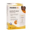 Medela Pump & Save Breast Milk Storage Bags, 20 Count Pack, Breastmilk Freezer Bags, Pour or Pump Directly into Bags with Included Easy Connect Adaptors, Made Without BPA 22 Count (Pack of 1) 16 81aOkey0T1L