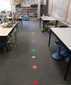 SitSpots® 30 Multi Color Circle Packs - Classroom Circle Floor Dots | The Original Sit Spots for Your Classroom Seating, Organizing and Managing Your Students (4" Circles (30), Original Multi-Color) 4" Circles (30) 27 81aOwc 2jFL