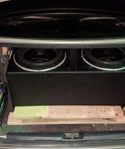 QPower QBOMB12V Dual 12 Inch Subwoofer Box with Bedliner Spray for Speakers, High-Performance Vented Subwoofer, Durable Sub Box, Black 57 81aPl5O6CDL