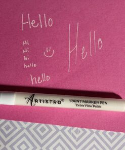 ARTISTRO White Paint Pen for Rock Painting, Stone, Ceramic, Glass, Wood, Tire, Fabric, Metal, Canvas. Set of 5 Acrylic Paint White Marker Water-based Extra-fine Tip 5 Extra-Fine White 31 81aPu2mngLL