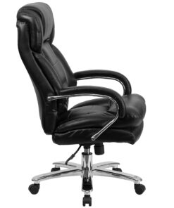 Flash Furniture Big & Tall Office Chair | Black Leather Swivel Executive Desk Chair with Wheels Black Leathersoft 25 81aQi8J ZsL