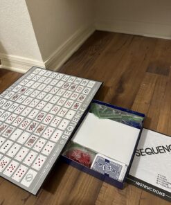 SEQUENCE- Original SEQUENCE Game with Folding Board, Cards and Chips by Jax ( Packaging may Vary ) White, 10.3" x 8.1" x 2.31" Multicolor 35 81aRSH9TIcL