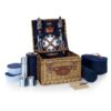 PICNIC TIME Romantic Canterbury Deluxe Wicker Picnic Basket Set for 2, with Blanket and Soft Cooler, One Size, Navy with Plaid 33 81aT1KxyMjL