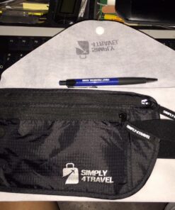 Simply4Travel Travel Money Belt with RFID Blocking, Premium Slim Fanny Pack and Waist Stash for Everyday Use! Black 110 81aTNjqa0dL