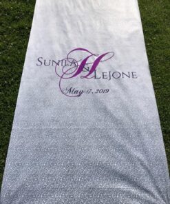 HEALON White Wedding Aisle Runner (100 Feet x 3 Feet) — Includes Pull String for Indoor or Outdoor Weddings, Prom and Parties (Wave) Wave 100ft*3ft 38 81aTeMgsK2L