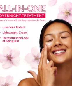 Hada Labo Tokyo Anti-Aging Overnight Treatment, Hyaluronic Acid Night Cream for Intense Hydration, Skin Renewal with Collagen, Japanese Honeysuckle, Soy Peptides, Moisturizing Face Cream, 1.76 oz 9 81aTuQSq1eL