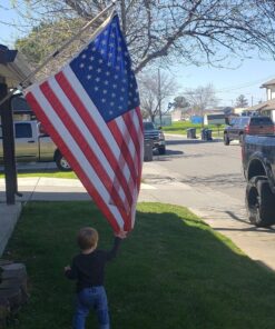 Made in USA Flags Co. - Heavy-Duty Commercial Grade American Flag with PolyMax Polyester, Sewn Stripes, Embroidered Stars & Solid Brass Grommets - Fade-Resistant, All-Weather Flag (3’x5’) 3 by 5 foot 39 81aU4CjvARL 1
