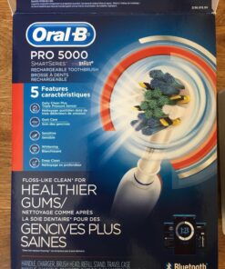 Oral-B Pro 5000 Smartseries Power Rechargeable Electric Toothbrush with Bluetooth Connectivity, White Edition 1 Count (Pack of 1) 56 81aV2oDYdKL