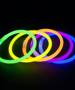 SCS Direct Glow Bracelets1(00pc) Wholesale Pack of Glow Sticks w Connectors-Non-Toxic, Long 8-12 Hour Lifespan-Safe Trick Or Treating Lights, Non-Candy Treats, Neon Headband, Camping Summer Camp Party 22 81aWBW9A9CL
