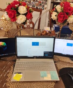 WESTHOD 12" Laptop Monitor Extender, Portable Monitor for Laptop HDMI USB C Screens Extender FHD 1080P, Plug-Play Tri-Screen for 13”-16” Laptops 117 81aWYruSBJL