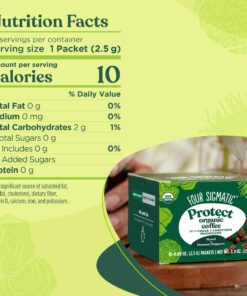 Organic Instant Coffee Powder by Four Sigmatic | Arabica Instant Coffee Singles with Cordyceps, Chaga and Eleuthero | Mushroom Coffee Instant Mix for Better Focus and Immune Support | 10 Packets Protect w/ Chaga & Cordyceps 0.09 Ounce (Pack of 10) 21 81aXvfPdNzL