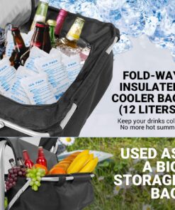 KingCamp Heavy Duty Camping Director Chair Outdoor Folding Chairs for Adults Oversized Camp Chair with Side Table, Cooler Bag, Padded Arms, for Fishing Sports Beach Picnic, Iron, Support 330lbs 18 81aY089zjL