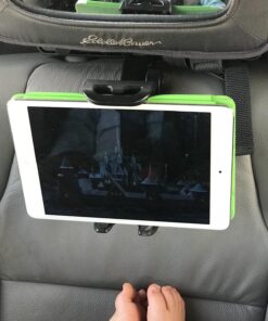 Macally Car Headrest Tablet Holder, Adjustable iPad Car Mount for Kids in Backseat, Compatible with Devices Such as iPad Pro Air Mini, Galaxy Tabs, And 7" to 10" Tablets and Cell Phones - Black 64 81aYnLS9T0L