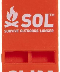 Alternative view of S.O.L. Survive Outdoors Longer Slim Rescue Howler Whistle (2-Count), Orange, Model:AD0010