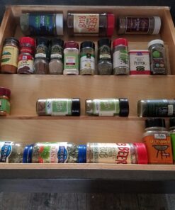 Rev-A-Shelf 22" 3 Tiered Seasoning Organizer, Trim-to-Fit Wooden Kitchen Draw and Cabinet Home Storage Insert, Pull Out Spice Rack, Maple, 4SDI-24 22 Inch 38 81aZdpNGopL