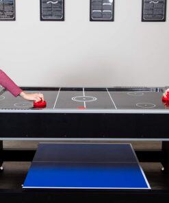 Alternative view of Triple Threat 6-ft 3-in-1 Multi Game Table with Billiards, Air Hockey, and Table Tennis