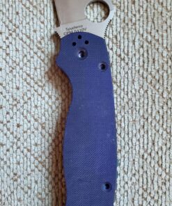 Spyderco Para Military 2 Signature Midnight Blue Knife with 3.42" CPM S110V Steel Blade and Durable G-10 Handle - PlainEdge - C81GPDBL2 48 81acxXHNv2L