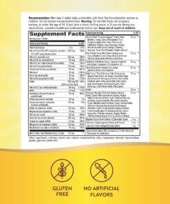 Nature's Way Alive! Men’s 50+ Daily Ultra Multivitamin, High Potency Formula, Supports Healthy Brain, Eyes & Heart*, Gluten-Free, 60 Tablets (Packaging May Vary) 22 81acyzlVZOL 1