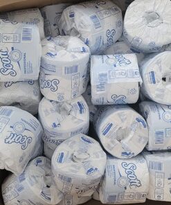 Scott® Professional 100% Recycled Fiber Standard Roll Toilet Paper (13217), with Elevated Design, 2-Ply, White, Individually wrapped rolls, 473 Count (Pack of 80), Total 37,840 Sheets 47 81ad74ILuaL