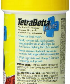 TetraBetta PLUS Floating Mini Pellets, Fish Food With Natural Color Enhancer, 1.2 ounces 1.2 Ounce (Pack of 1) 19 81adVlGv1L