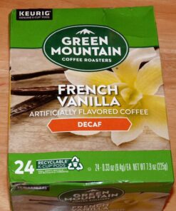 Green Mountain Coffee Roasters French Vanilla Decaf, Single-Serve Keurig K-Cup Pods, Flavored Light Roast Coffee, 24 Count 24 Count (Pack of 1) 29 81afaFzI36L
