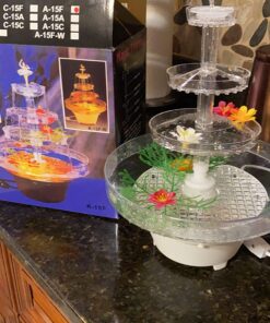 Crafts Central Small 13" Inch Lighted Plastic Water Fountain for Weddings, Cake Centerpiece, and Office Decor 21 81afvOwcMJL