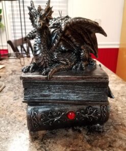 Mythical Guardian Dragon Trinket Box Statue with Hidden Book Storage Compartment for Decorative Gothic & Medieval Décor and Figurines As Jewelry Boxes or Fantasy Gifts for Office Study-Library 53 81aiW19gxhL