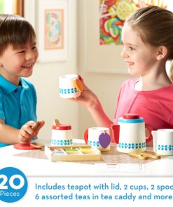 Alternative view of Melissa & Doug 20-Piece Steep and Serve Wooden Tea Set - Play Food and Kitchen Accessories | Play Tea Set, Pretend Play Tea Set Toy For Kids Ages 3+