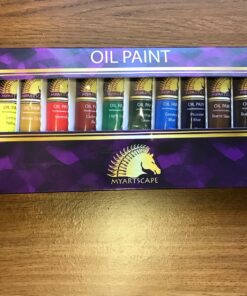 MyArtscape Oil Paint Set - 21ml x 12 Tubes - Artist Quality - Lightfast - Heavy Body - Highly Pigmented Oil-based Colors - Excellent Coverage - Professional Painting Supplies 4.8 Fl Oz (Pack of 12) 25 81aoGgvVlML