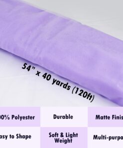 Craft And Party, Lavender Fabric Tulle Roll 54 Inch by 40 Yards (120 ft) Fabric Tulle Bolt for DIY Tutu Skirt, Wedding and Decoration (Lavender) 54" x 40 yards 11 81apaUChJJL